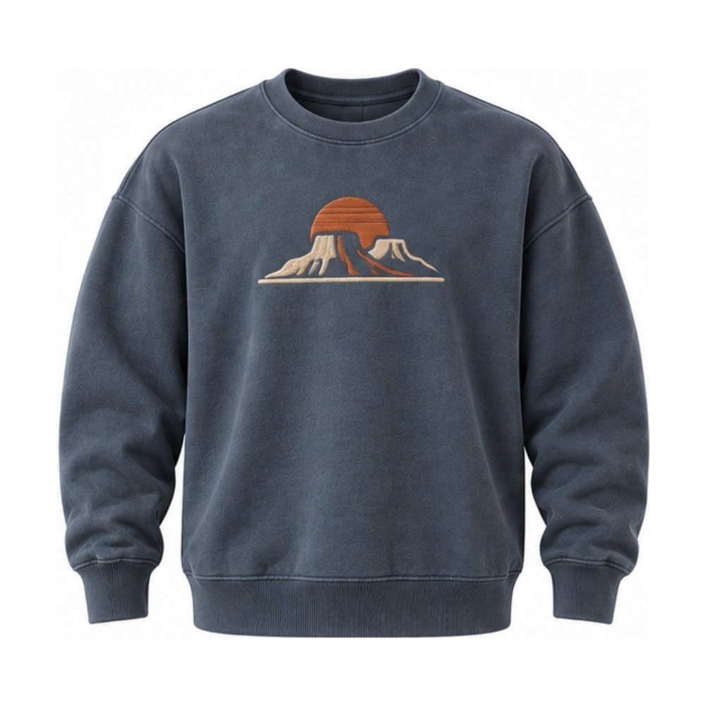 Sunset Mesa Embroidered Sweatshirt in Slate