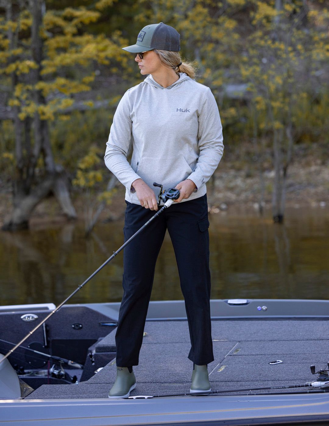 Womens Fishing Performance Pants with Stain Release & UPF 30+ Protection