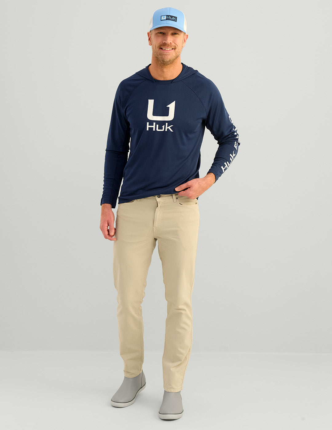 Khaki Lightweight Stretch Cotton Canvas Pants