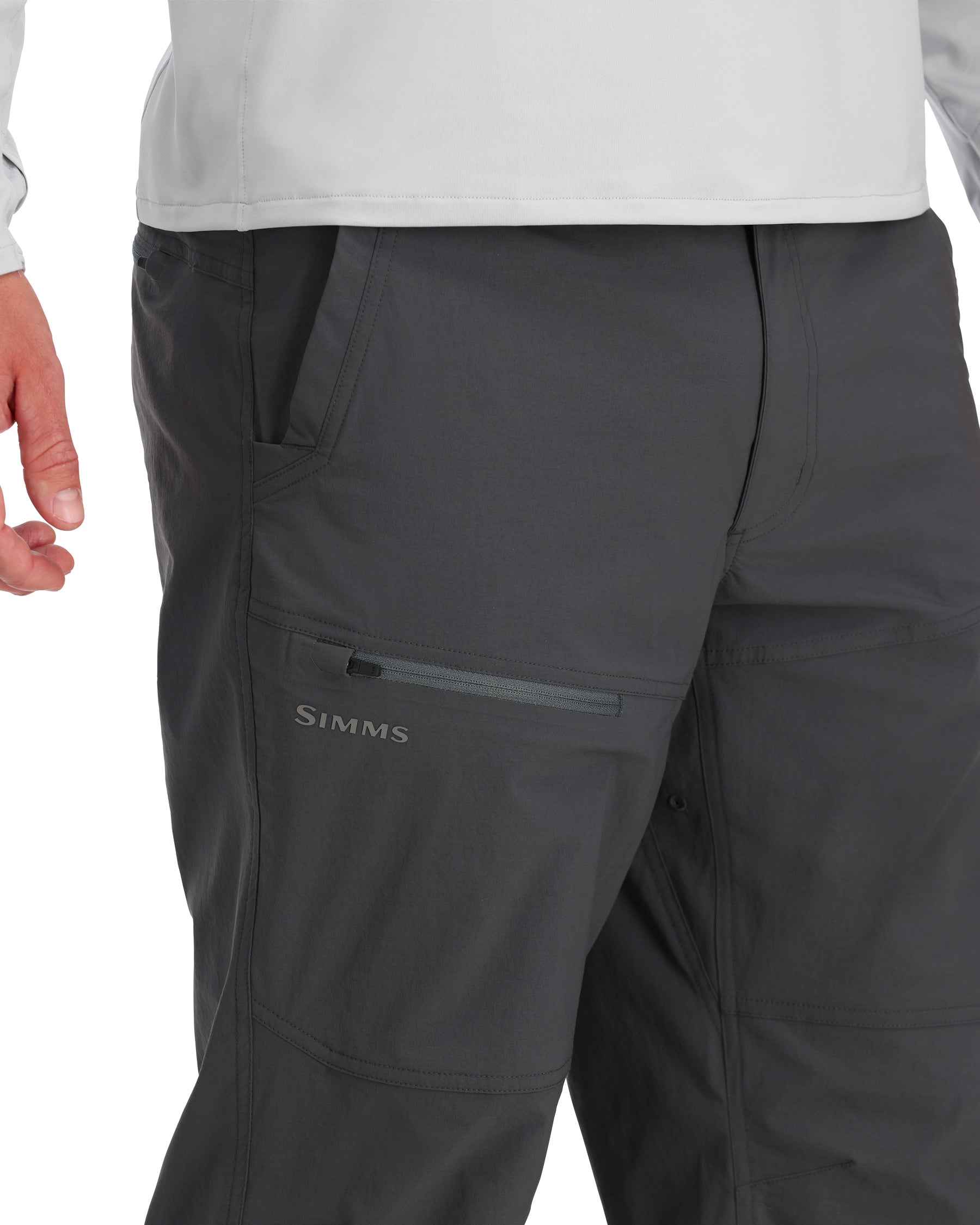 Mens Fishing Trail Pants with Sun Protection - Nylon-Spandex Blend