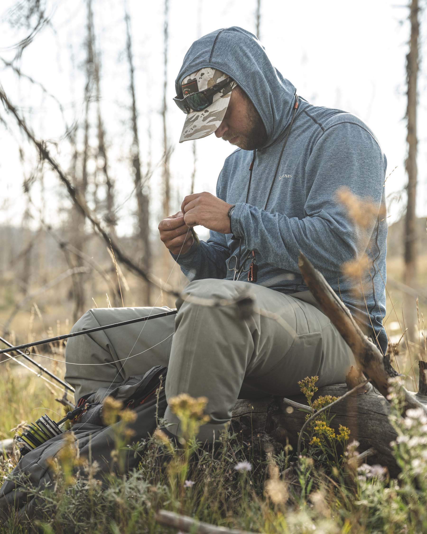 Durable Smoke Wading Pants for Men - Toray QuadraLam Fabric