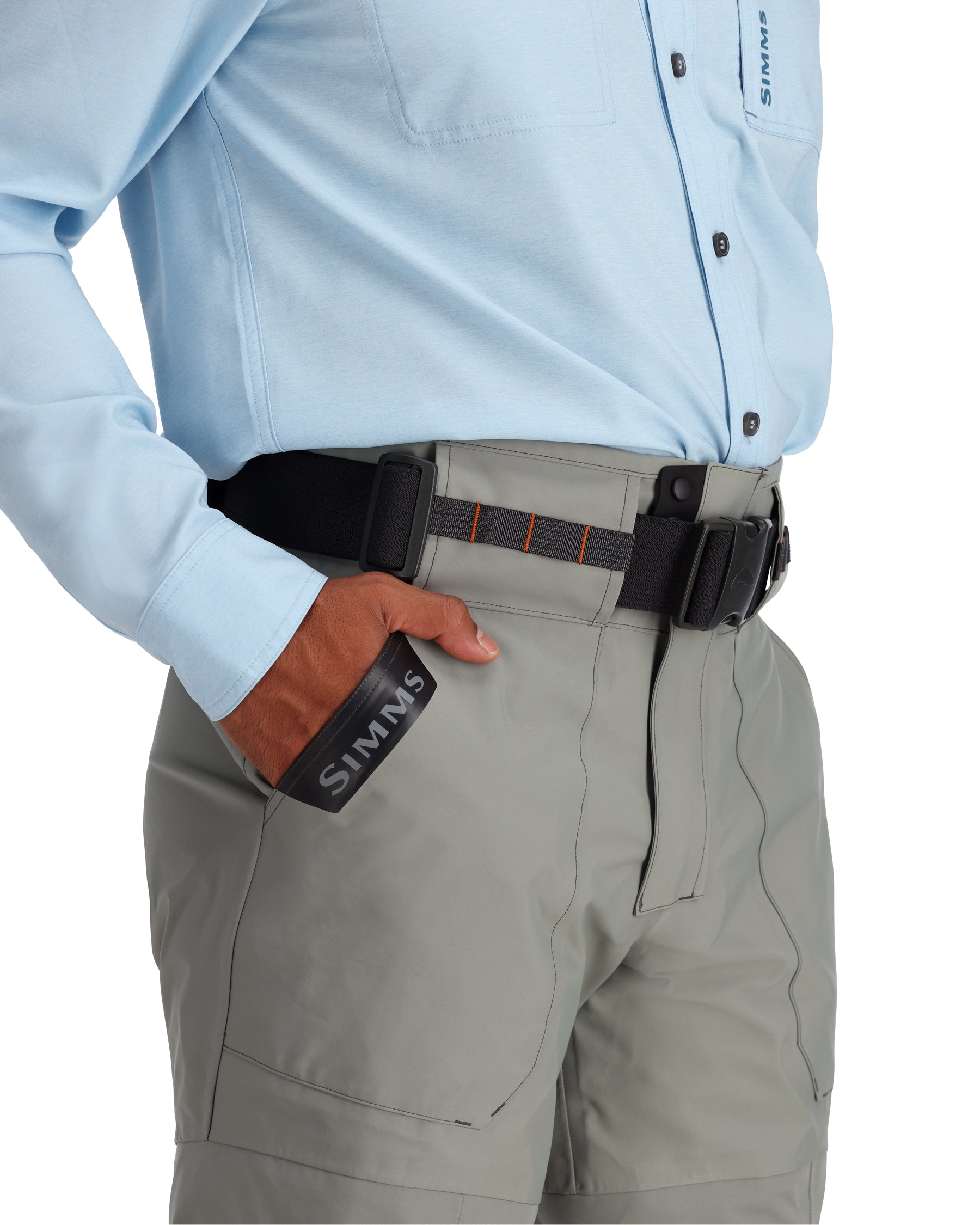 Durable Smoke Wading Pants for Men - Toray QuadraLam Fabric