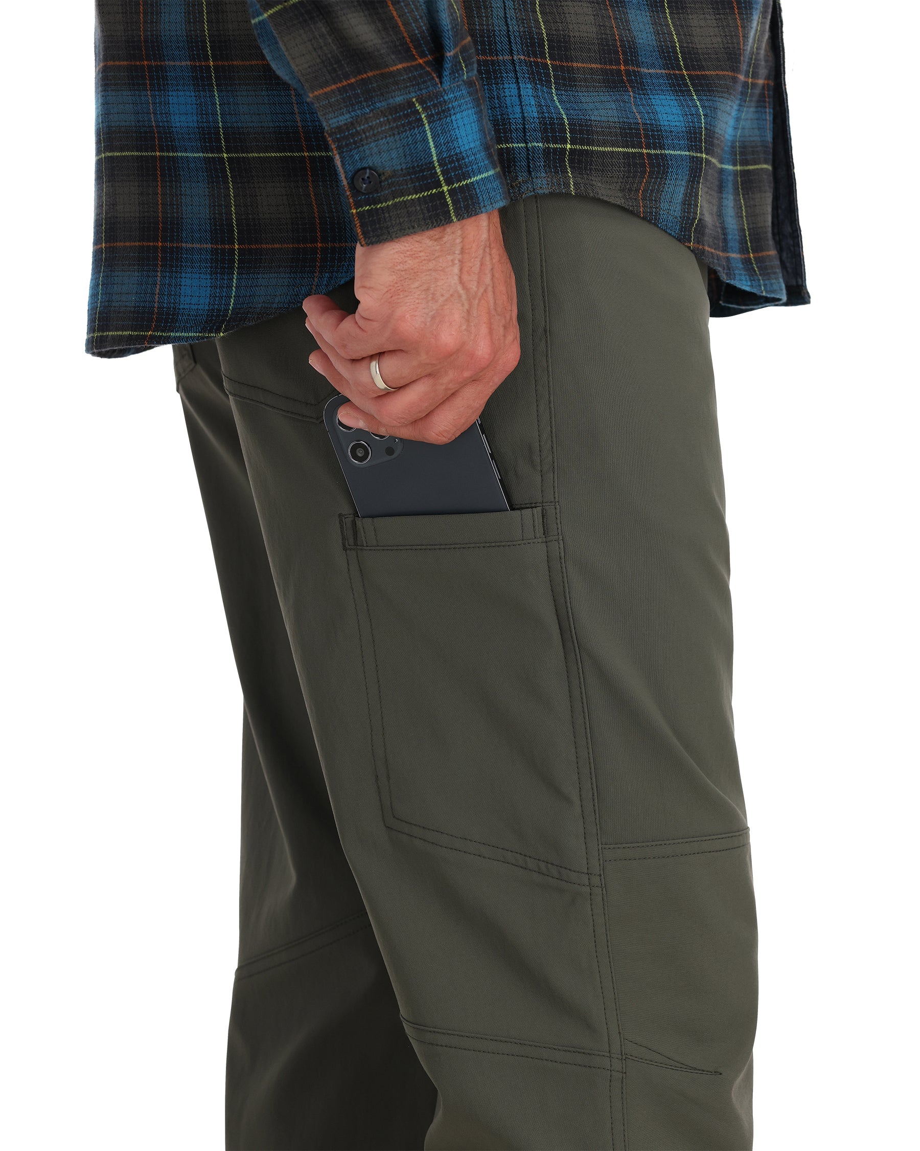 Mens Stretch Woven Fishing Pants with DWR Finish