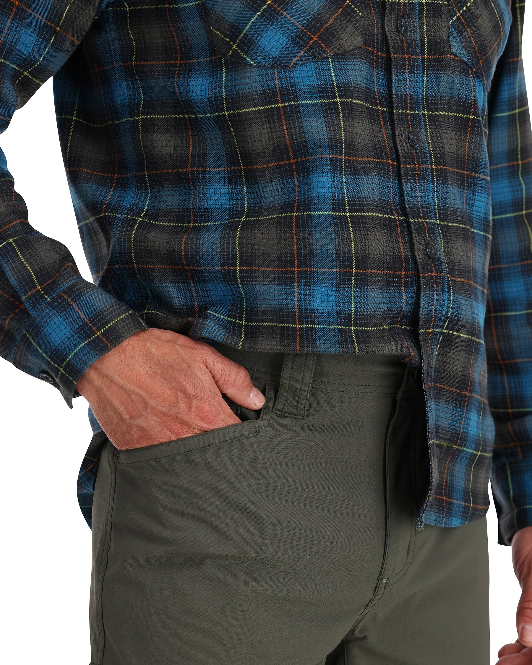 Mens Stretch Woven Fishing Pants with DWR Finish