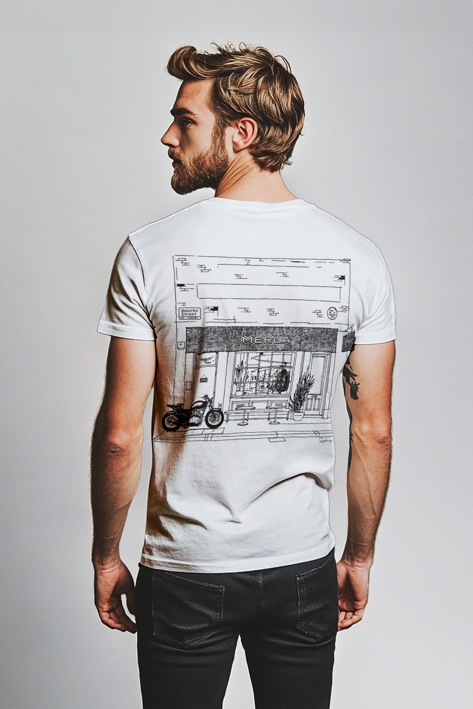 Sydney Adventure Off White Tee | Combed Cotton T-shirt