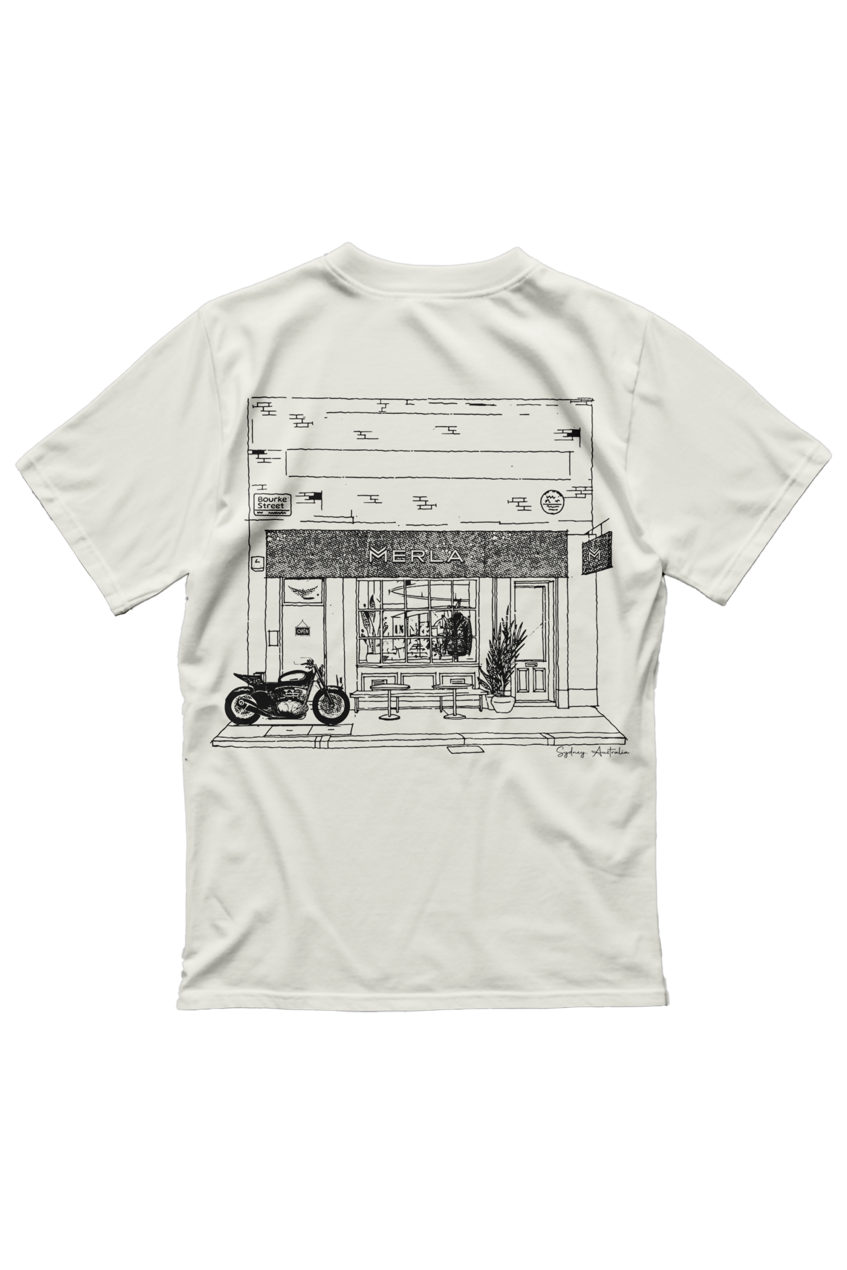 Sydney Adventure Off White Tee | Combed Cotton T-shirt