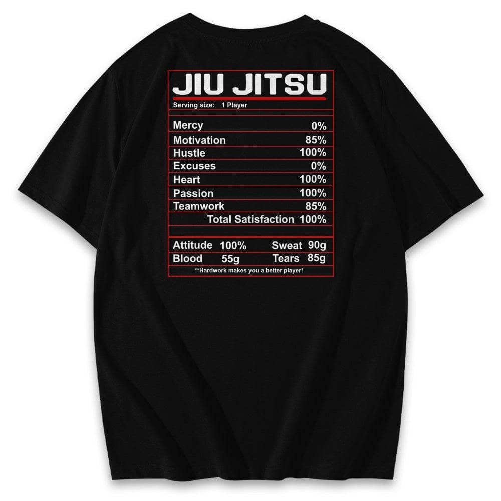 Jiu Jitsu Nutrition Label T-Shirt - Mens Streetwear