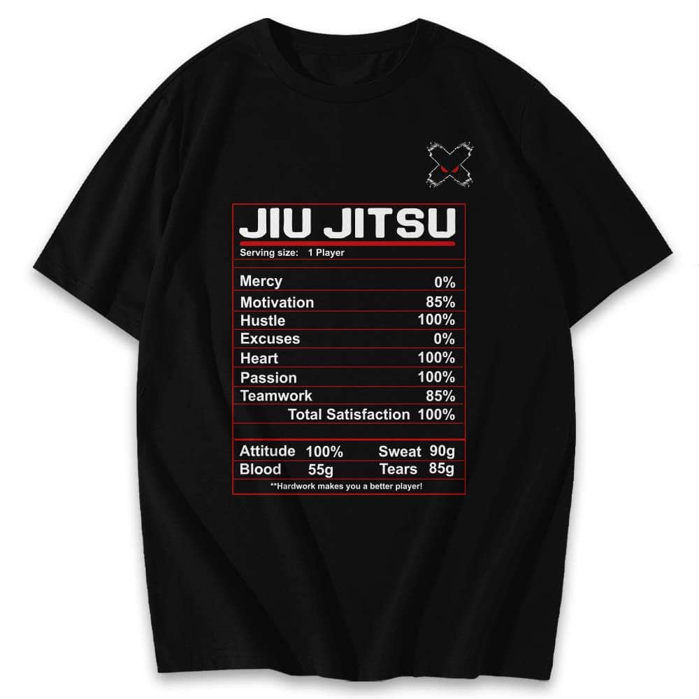 Jiu Jitsu Nutrition Label T-Shirt - Mens Streetwear