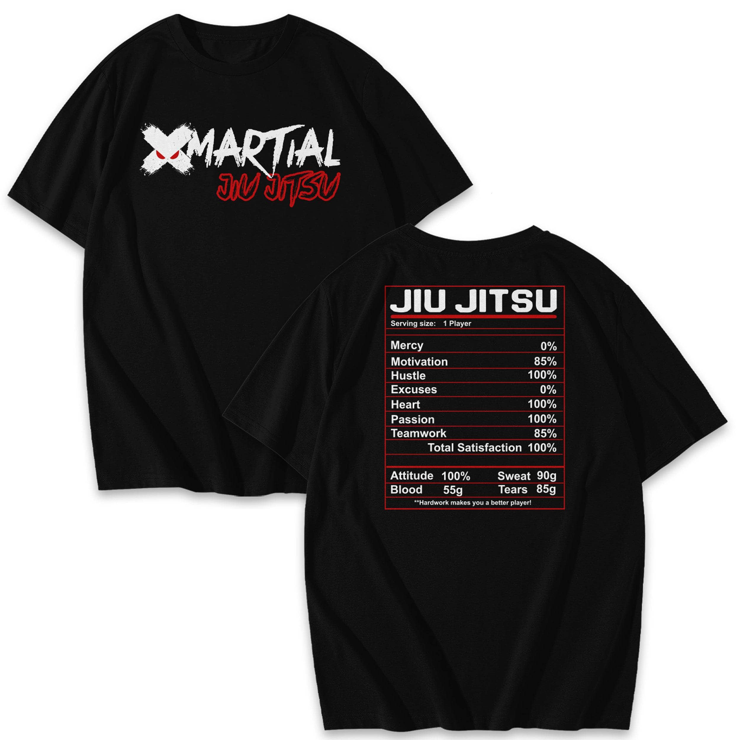 Jiu Jitsu Nutrition Label T-Shirt - Mens Streetwear