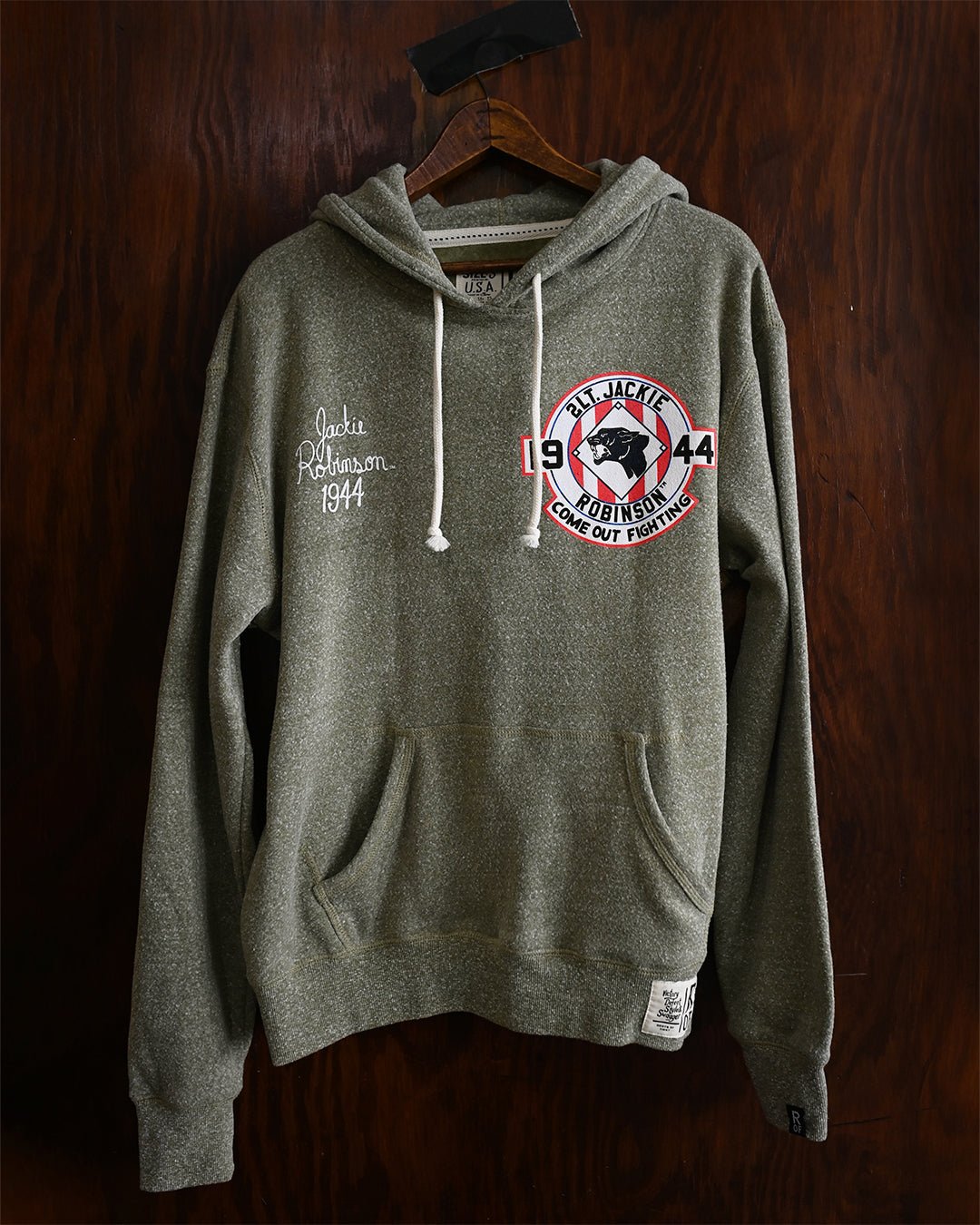 Jackie Robinson Tank Battalion Tribute Olive Pullover Hoody