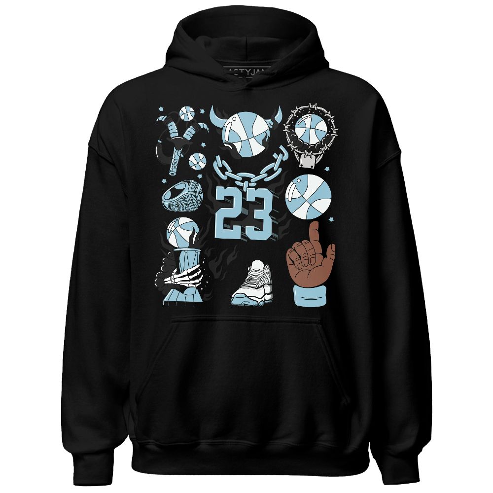 Legend Blue 11s NastyJamz Hoodie Match Neclaces Number 23