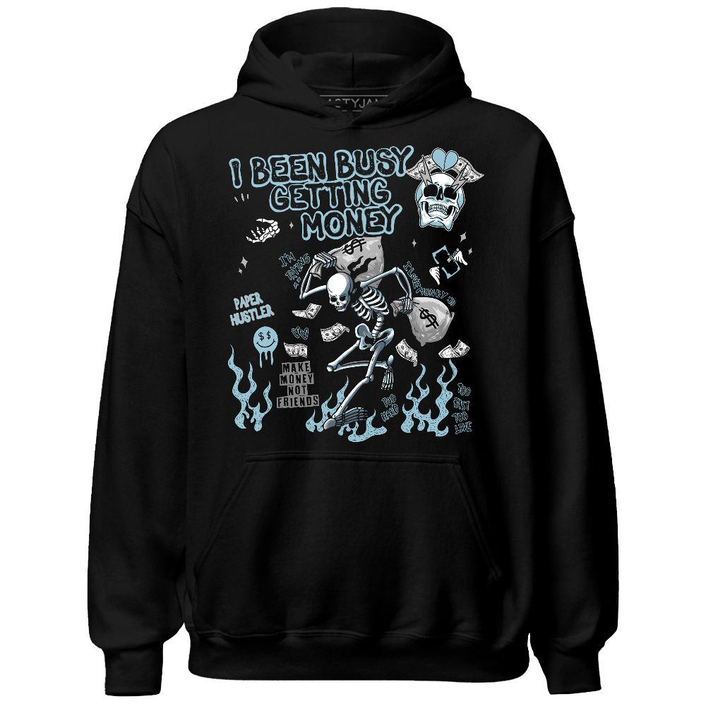 Legend Blue 11s NastyJamz Hoodie Match Busy Getting Money Skull
