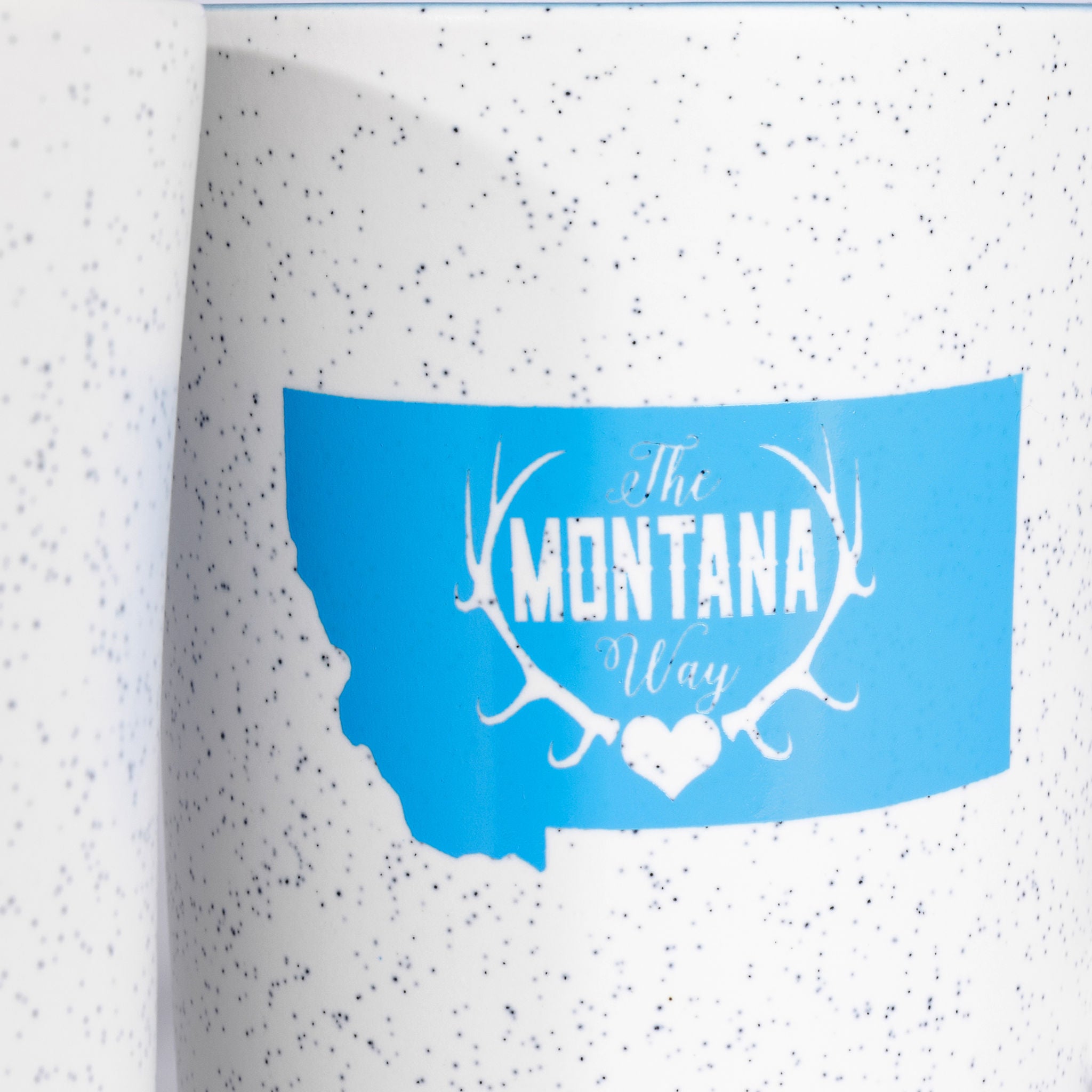 Montana Love Speckle Mug in Aqua
