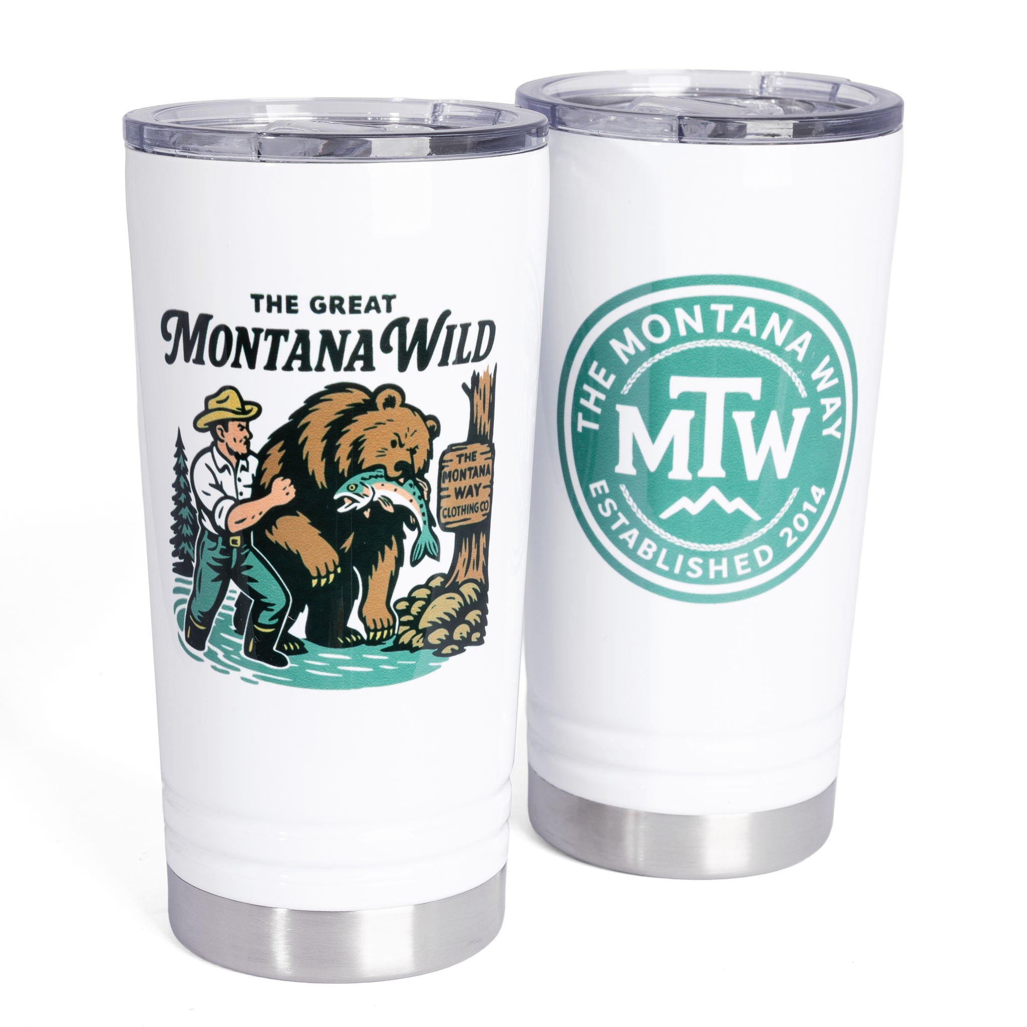 Montana Wild 20 oz. Tumbler in White