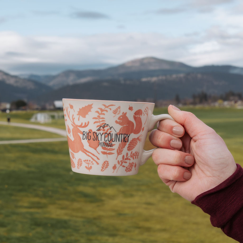 Big Sky Love Folkloric Mug in Dusty Rose