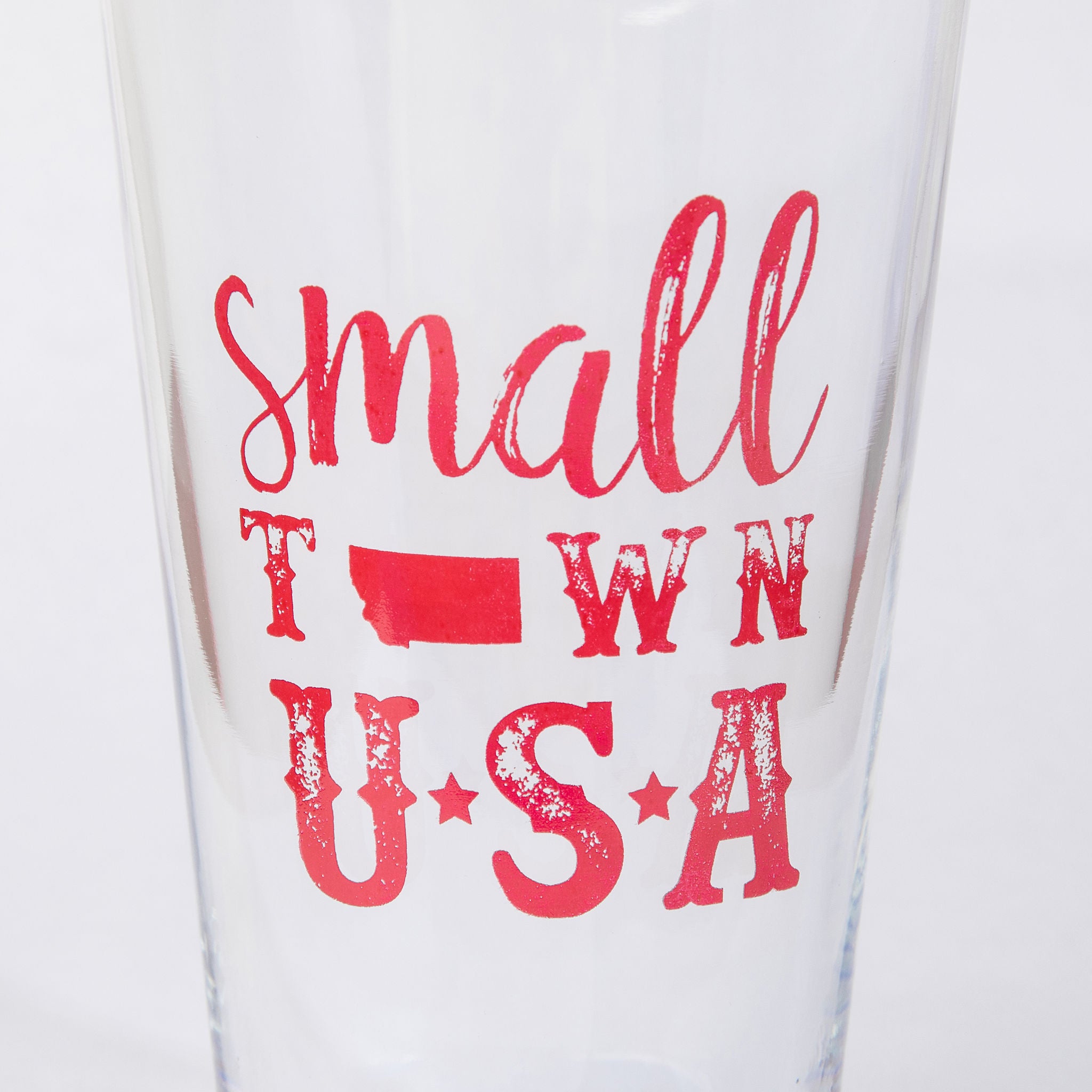 Small Town USA Pub Glass