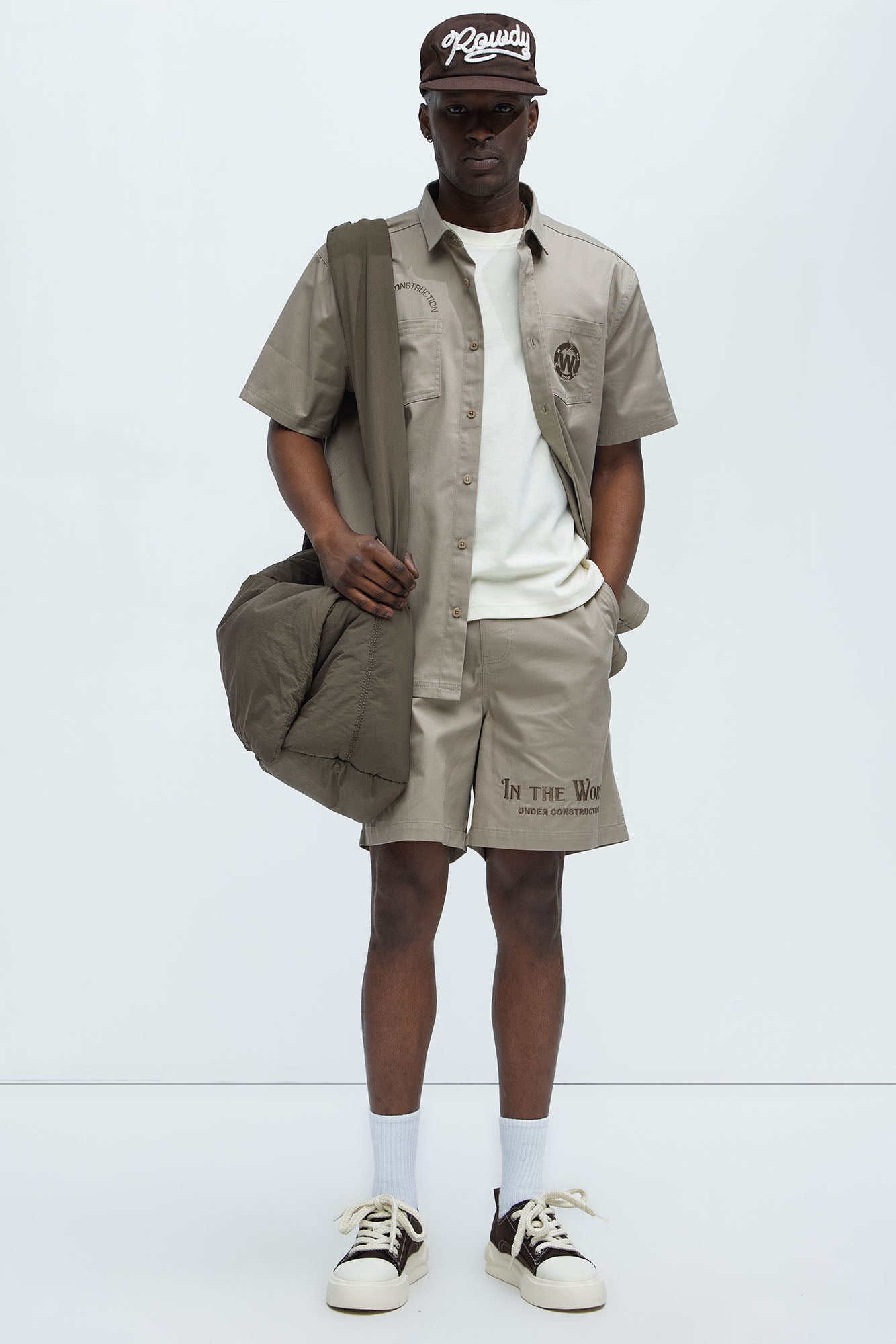 In The Works Relaxed Shorts - Stone