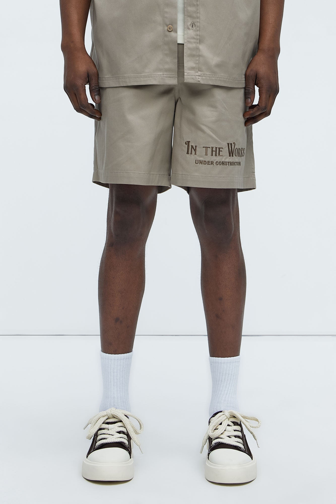 In The Works Relaxed Shorts - Stone
