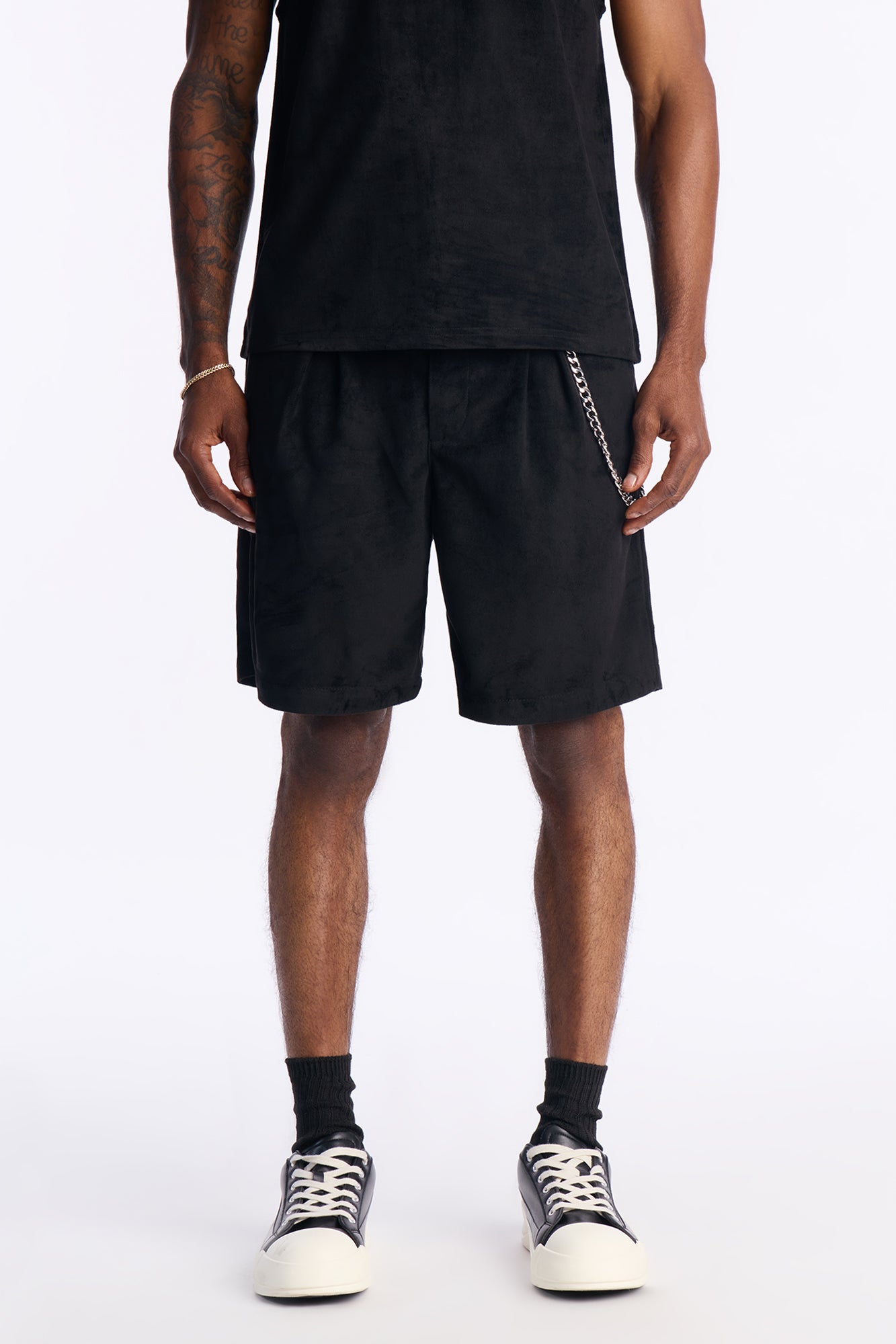 Liberty Chain Suede Short - Black