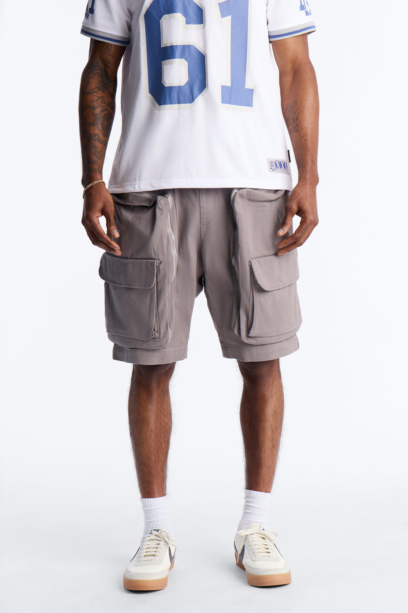 Oversized Maxed Out Utility Pocket Short - Grey