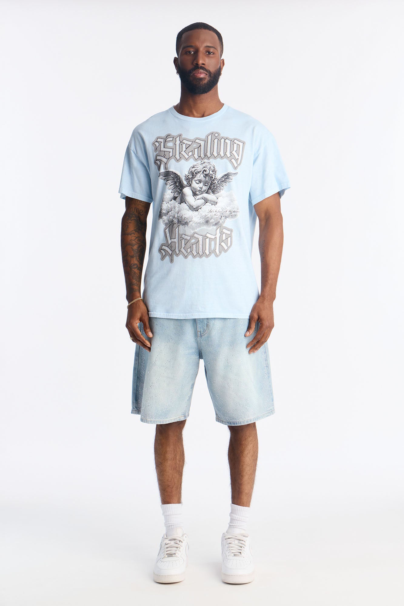 Relaxed Sunflare Denim Short - Light Wash