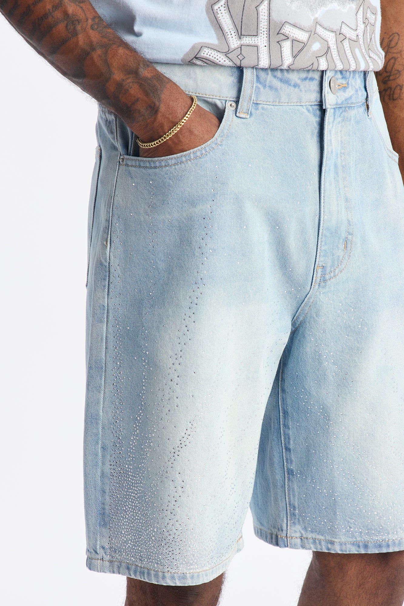 Relaxed Sunflare Denim Short - Light Wash