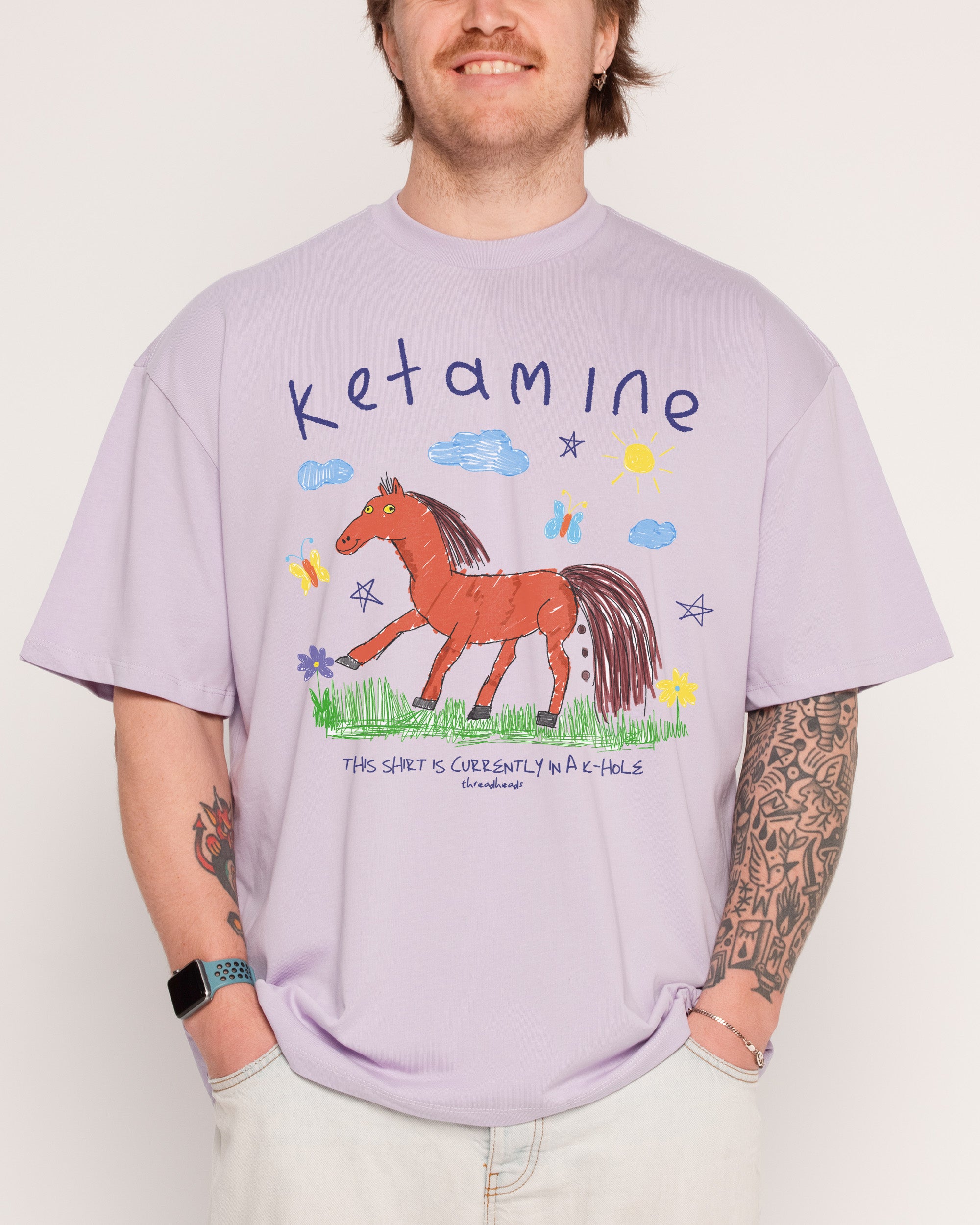 Ketamine Oversized Tee - Premium Heavyweight 100% Combed Cotton Unisex T-Shirt