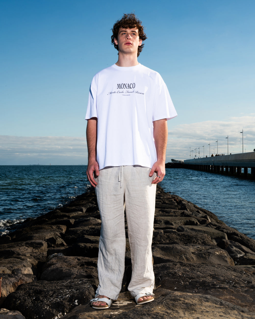 Monte Carlo Oversized Graphic Tee by Threadheads - Unisex 90s Boxy Fit 100% Combed Cotton