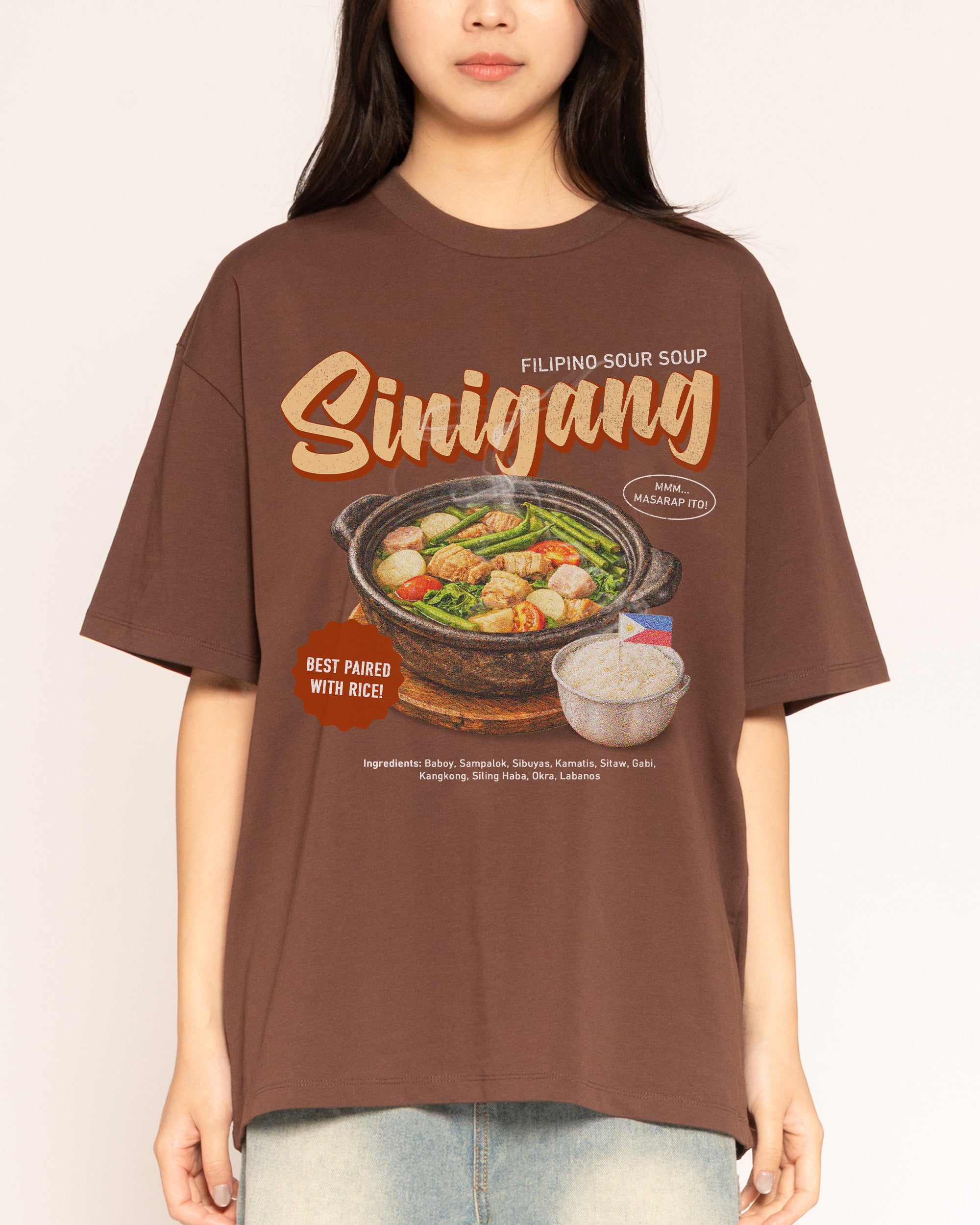 Sinigang Oversized Tee - Threadheads 90s Graphic T-Shirt, Heavyweight 100% Combed Cotton, Unisex