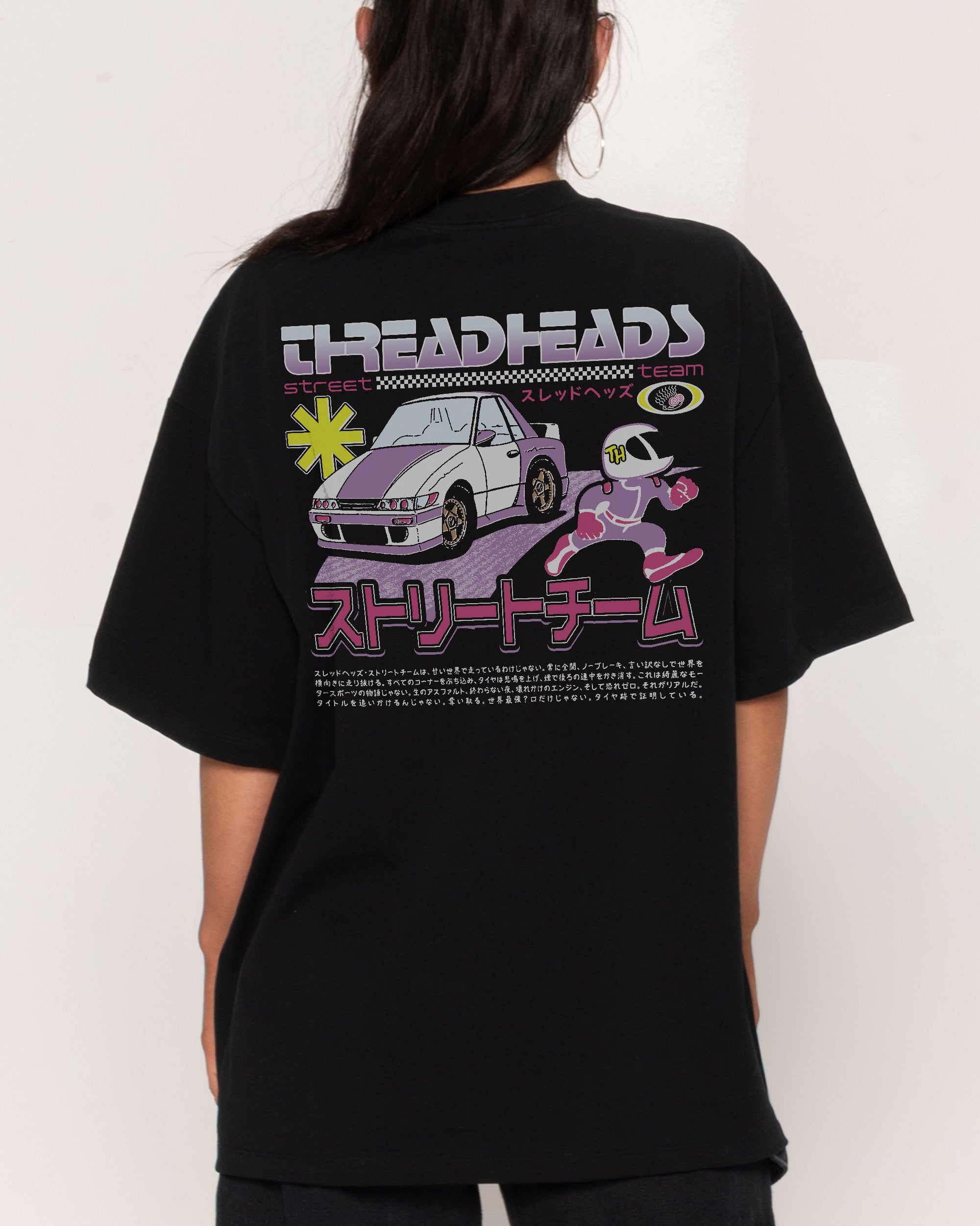 Street Team Oversized Graphic Tee Unisex 90s Boxy Fit 100% Combed Cotton