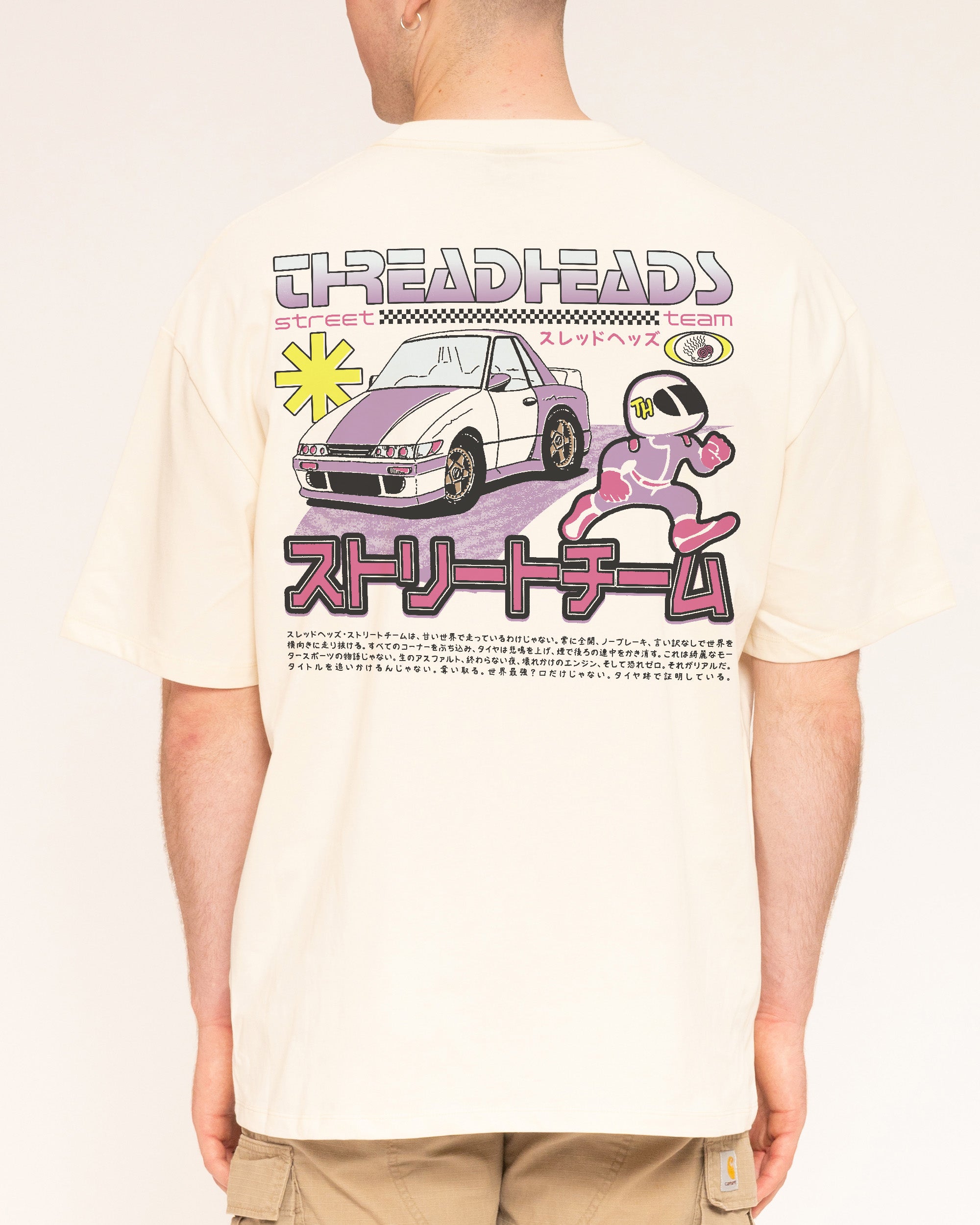 Street Team Oversized Graphic Tee Unisex 90s Boxy Fit 100% Combed Cotton