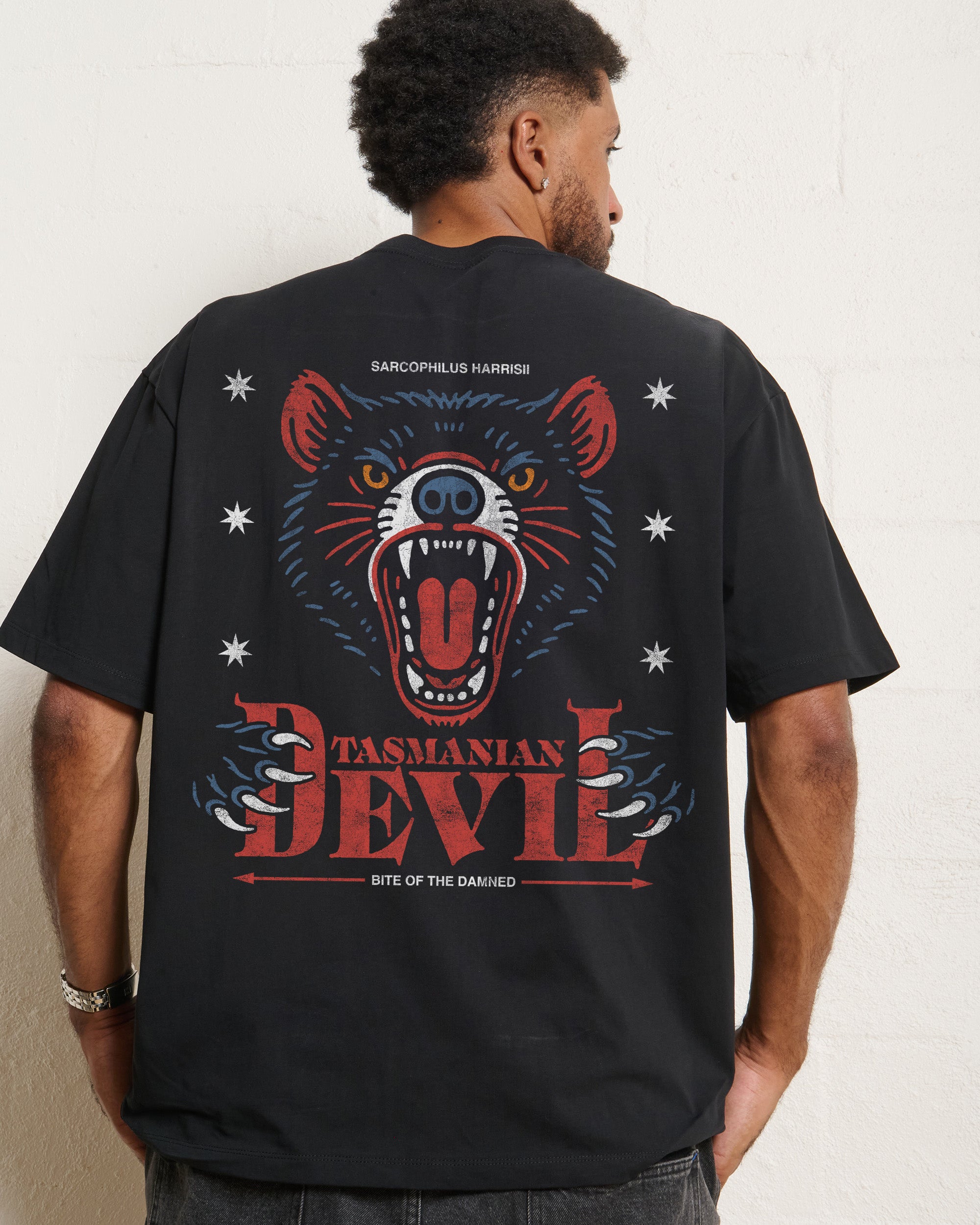 The Devil Oversized Graphic Tee - Unisex 90s Boxy Fit 100% Combed Cotton