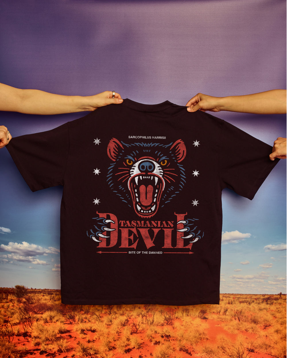 The Devil Oversized Graphic Tee - Unisex 90s Boxy Fit 100% Combed Cotton