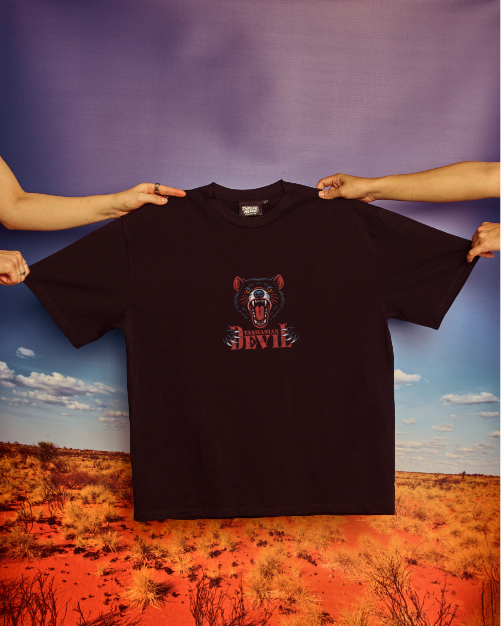 The Devil Oversized Graphic Tee - Unisex 90s Boxy Fit 100% Combed Cotton