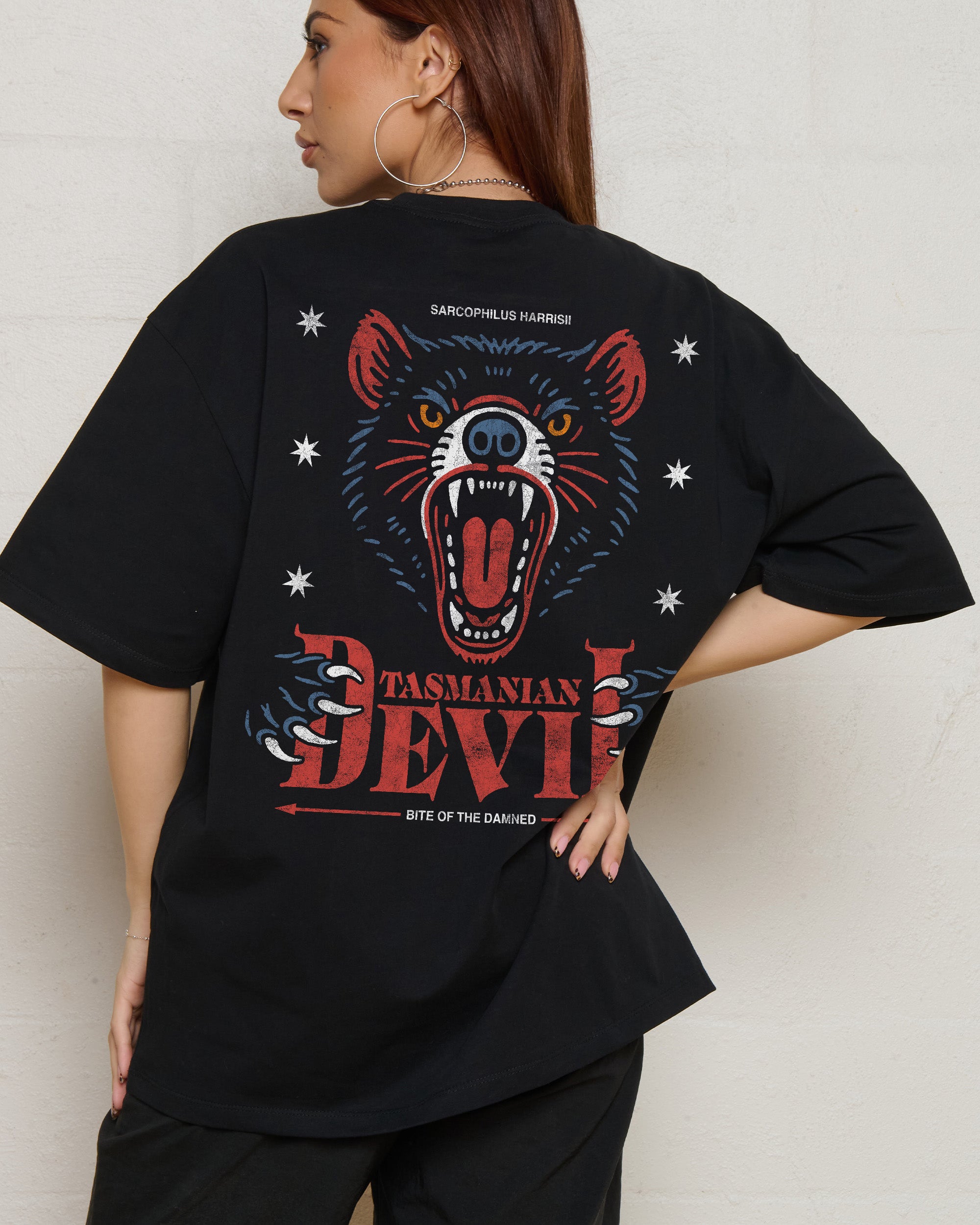 The Devil Oversized Graphic Tee - Unisex 90s Boxy Fit 100% Combed Cotton