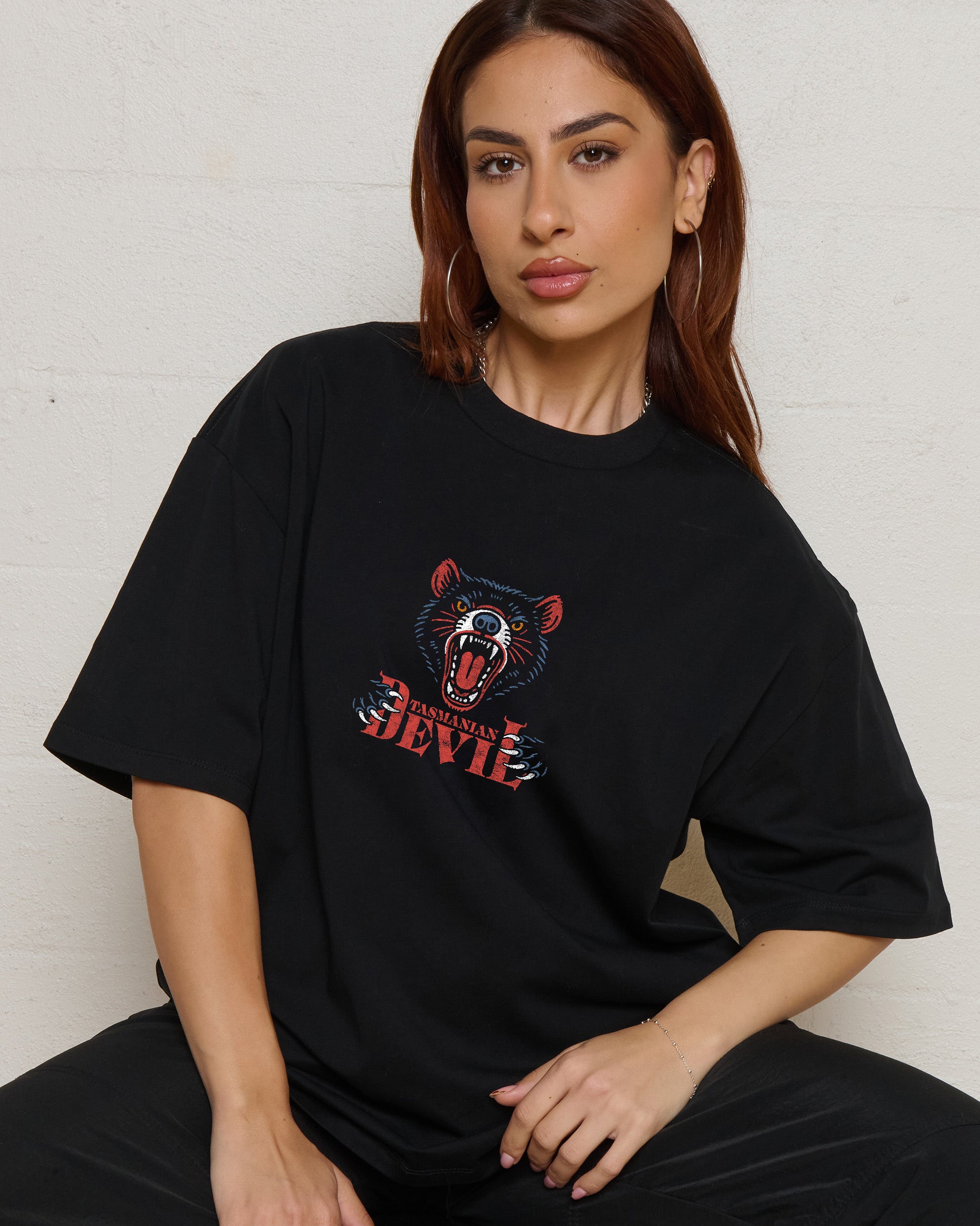 The Devil Oversized Graphic Tee - Unisex 90s Boxy Fit 100% Combed Cotton
